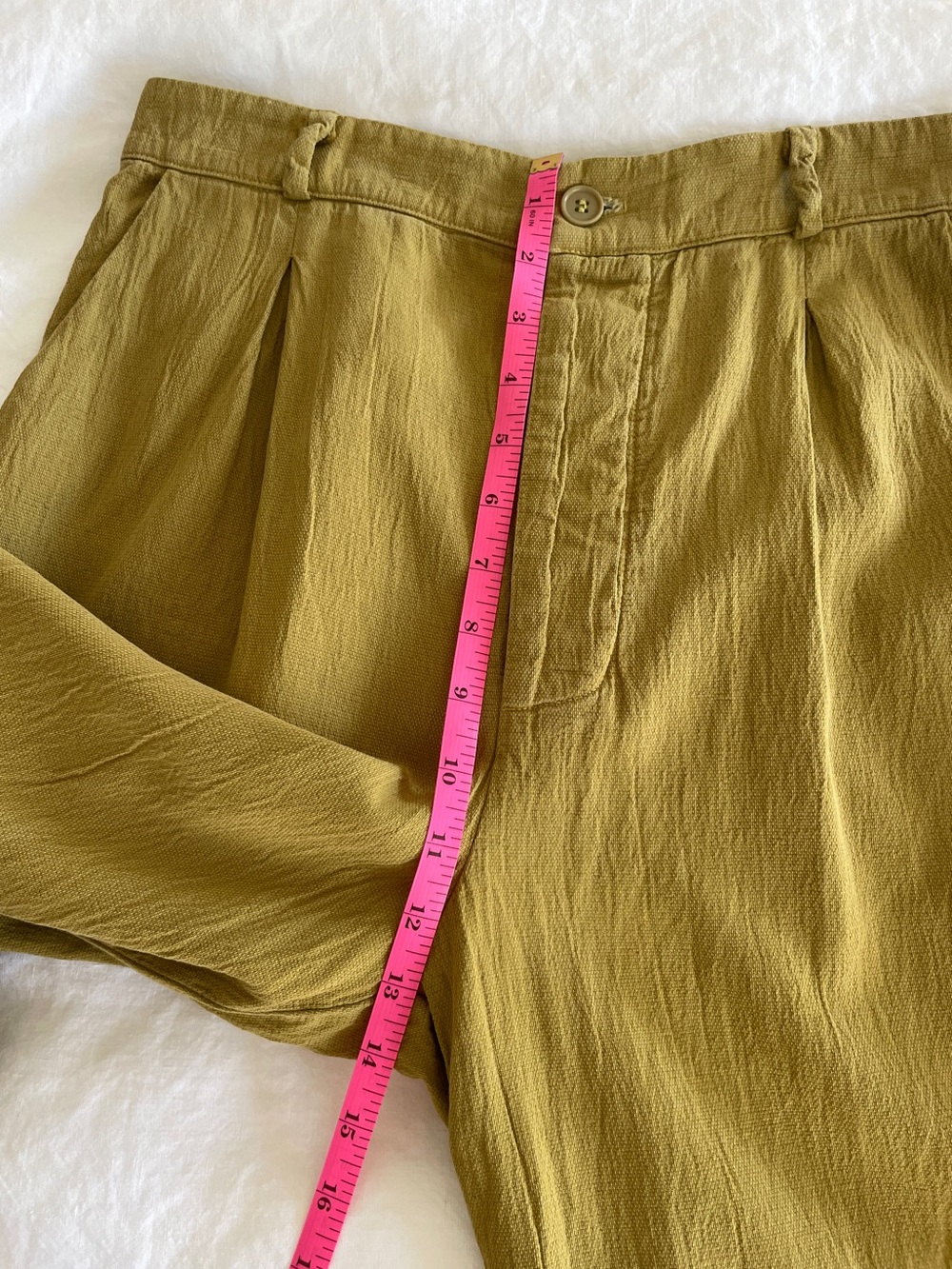 Lacausa Relaxed Wide Leg Trouser Pant Crop Size 6 - Mustard - Picture 7 of 15